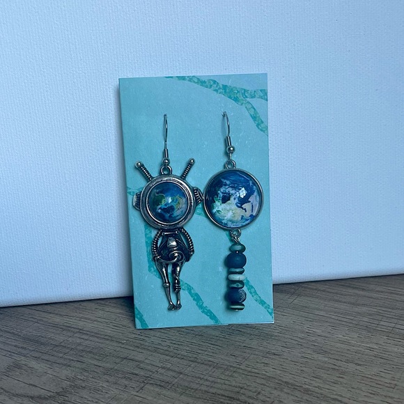 Astronaut earrings - Picture 2 of 3